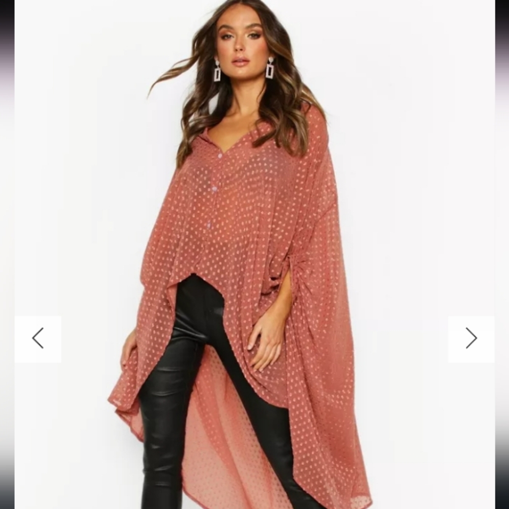 NWT OVERSIZED CHIFFON COVER UP